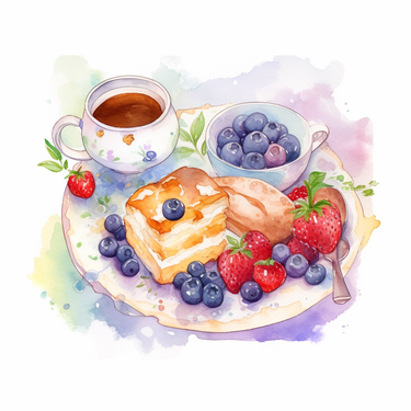 Ländliches Frühstücksbild